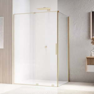 Ronal Sanswiss Amalia ścianka prysznicowa 80 cm boczna do drzwi złoto szczotkowane D35F10801307