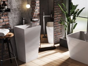Besco Vera umywalka wolnostojąca z otworem pod baterię UMOVWO