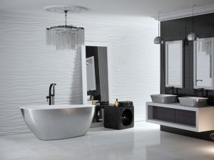 Besco Goya Glam 170 wanna wolnostojąca złota + Goya Glam 170 srebrna + klik-klak chrom WMD170GS