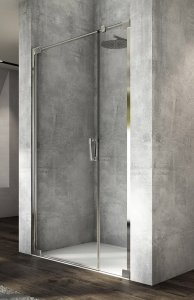 Sanswiss Cadura Drzwi wahadłowe jednoczęściowe ze ścianką stałą w linii 140cm CA31CG1405007