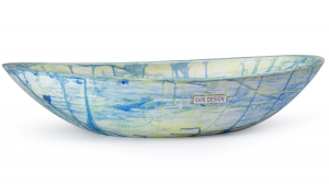  S.V.I.S. Design UMYWALKA 60 CM ORION BASIC - FLOW, NIEBIESKI I ŻÓŁTY, LAKIER MATOWY