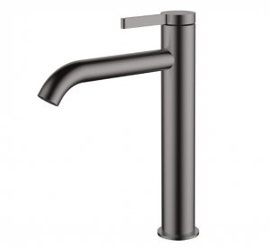 AQG Bateria umywalkowa wysoka Urban Flow Gun Metal z aeratorem redukującym przepływ 01URF128GM