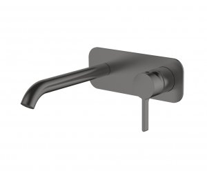 AQG Bateria umywalkowa podtynkowa Urban Flow One z wylewką RD, Gun Metal 01URF170GM