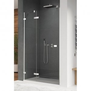 SanSwiss drzwi jednoczęściowe ze ścianką stałą w linii lewa 90cm ES13G0905007