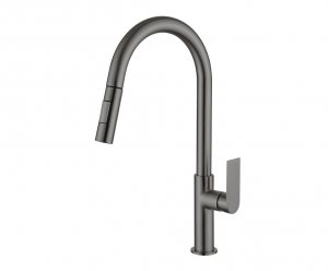 AQG SORT ALPHA bateria kuchenna z wyciąganą wylewką Gun Metal 05SOA510GM