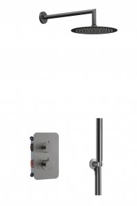AQG Zestaw prysznicowy termostatyczny Aqua Therm ER247 Gun Metal 19AQTER24712
