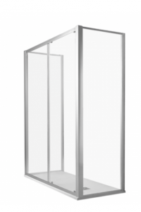 Kerasan NoLita Drzwi prysznicowe przesuwne do ścianki bocznej 110x200 cm, profile chrom szkło przejrzyste 745502