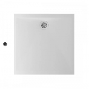 Ronal Air brodzik kwadratowy 100x100 cm konglomeratowy biały mat W37Q10009