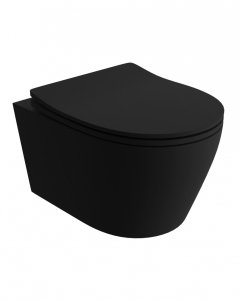 Lavita Miska wisząca WC Praia Black 2.0 z deską wolnoopadającą 5900378342939