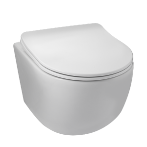 Balneo Luna Miska podwieszana WC rimless bez kołnierza z deską wolnoopadającą z duroplastu biała
