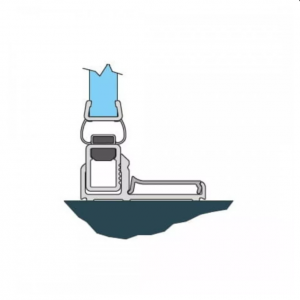 Ronal Bathrooms zestaw montażowy drzwi do wnęki srebrny połysk V2.D35.SM1.50