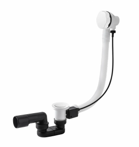 VEDO CLASSIC I Przelew wannowy z korkiem automatycznym 57 cm 242A/60/BI biały mat