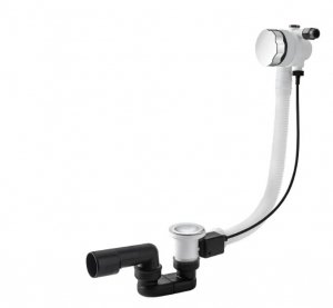 Vedo Classic II Przelew wannowy z korkiem automatycznym i funkcją napełniania wanny 70cm chrom 342A/70/CH