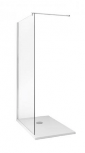 Kerasan NoLita Ścianka prysznicowa narożna 120x200 cm, profile chrom szkło przejrzyste 745806