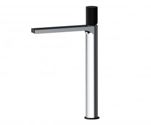 AQG Bateria umywalkowa XL Tube Chrom/Czarny z aeratorem redukującym przepływ 01TUB138NC