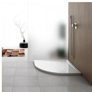 Ronal Sanswiss Livada brodzik półokrągły 80x80 cm konglomeratowy biały W20R5508004