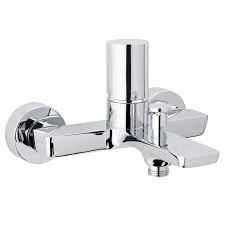AQG Bateria wannowa Tube Chrom z zestawem natryskowym SET I 01TUB410CR