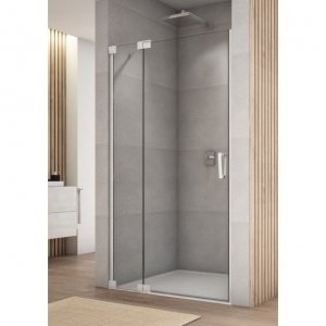 Sanswiss Cadura Drzwi wahadłowe jednoczęściowe ze ścianką stałą w linii 80cm CA31CG0805007
