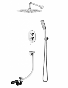 VEDO CENTO CROMO Kompletny system wannowo-natryskowy podtynkowy III TERMO deszczownica o śr. 250 mm VBC1233/25/CH/TERMO chrom