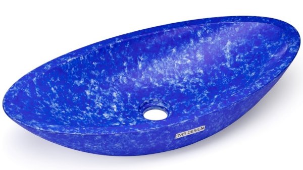  S.V.I.S. Design UMYWALKA 60 CM ORION BASIC - FINGER PAINTING, NIEBIESKI, LAKIER MATOWY