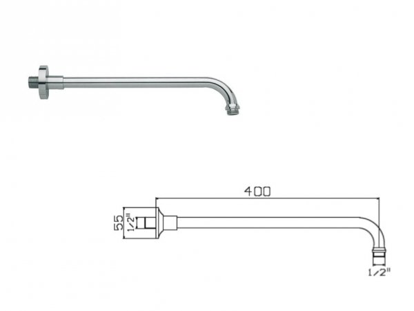 GIULINI G. Odessa Swarovski podtynkowy zestaw prysznicowy z deszczownicą 20 cm   chrom 39ZES20