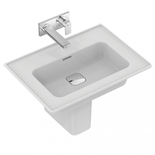 Ideal Standard Strada II Umywalka wisząca lub meblowa 64x46 cm bez otworów na baterię, biała T363301