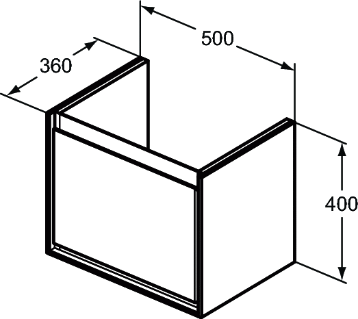Ideal Standard Connect Air Szafka podumywalkowa 50 cm jasnoszare drewno E0817PS
