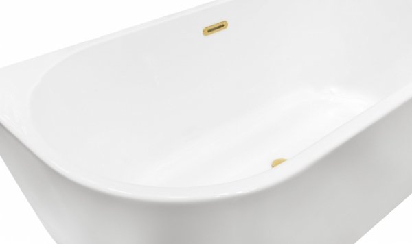 Besco Vica New wanna wolnostojąca 160 + klik-klak czarny z przelewem slim WAS160VNCZ