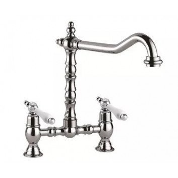 Giulini G. Bateria umywalkowa 2-otworowa Praga, stojąca, wysokość 255mm, wylewka 230mm, bez korka, chrom 7537