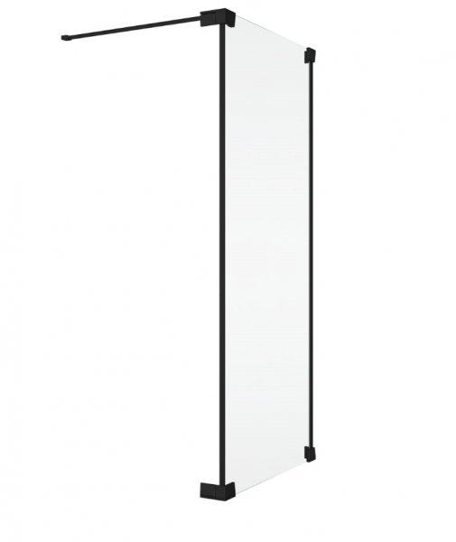 Ronal Sanswiss ścianka boczna 75x200 cm, szkło przezroczyste, profile BLACK LINE czarny mat CAT20750607