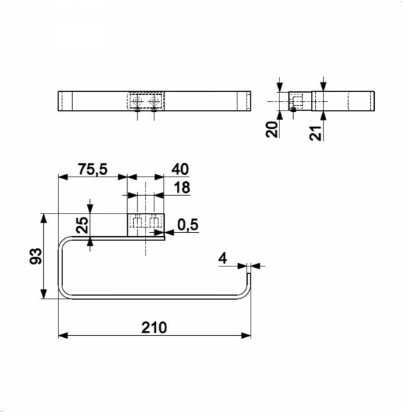 KFA wieszak ręcznikowy ring GUN METAL GREY 86403361