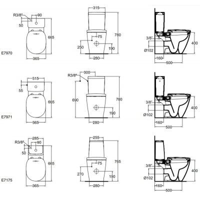 Ideal Standard Connect miska WC kompaktowa stojąca biała E781801