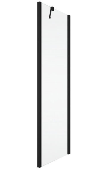 Ronal ścianka boczna 75x200 cm, szkło przezroczyste, profile BLACK LINE czarny mat SOLT207500607
