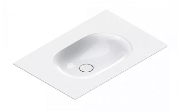 Catalano SFERA umywalka ścienna 75x50cm z kompletem mocowań biały połysk 175HZ00/0520760001