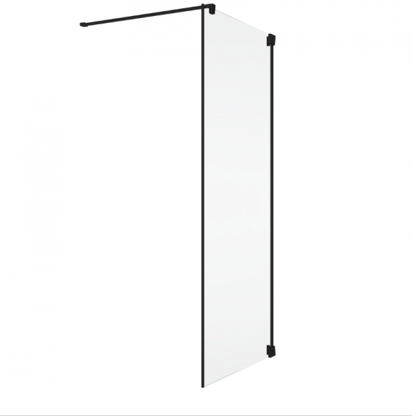 Ronal Sanswiss ścianka boczna 80x200 cm, szkło przezroczyste, profile BLACK LINE czarny mat CAT10800607