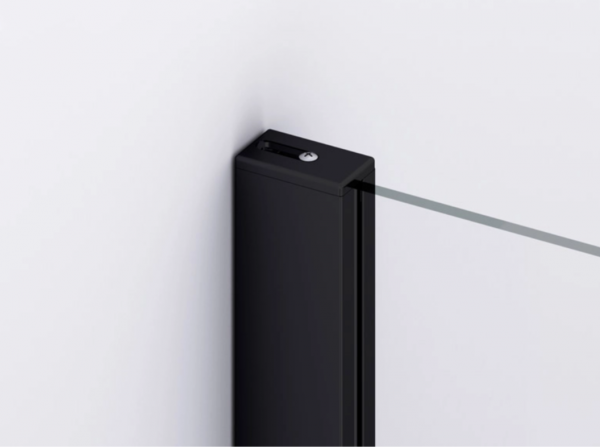 Ronal drzwi wahadłowe jednoczęściowe 90x200 cm, szkło przezroczyste, profile BLACK LINE czarny mat D22T10900607