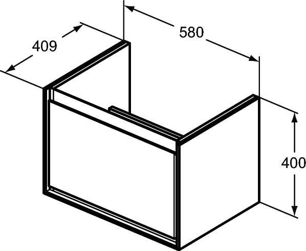 Ideal Standard Connect Air Szafka pod umywalkę Cube 58 cm ciemnobrązowy mat E0847VY