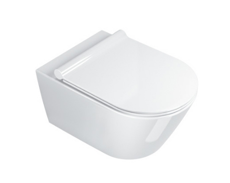 Catalano ZERO 55 miska WC wisząca bezrantowa z deską wolnoopadającą biały połysk 0111550001 + 0551200001 +9056060000