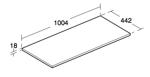 Ideal Standard Connect Air Blat 100 cm do umywalek nablatowych biały lakier E0851B2