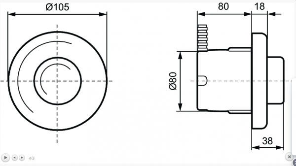 Ideal Standard ProSys Przycisk spłukujący, biały R0184AC