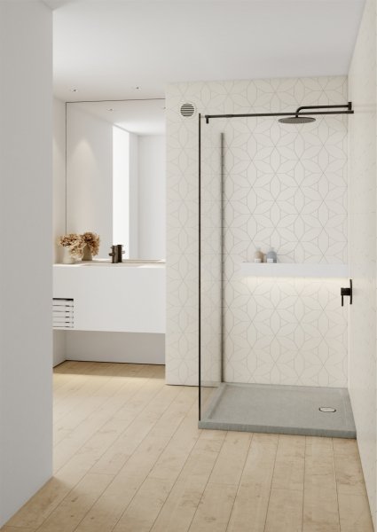 Schedline Brodzik akrylowy Sharper Cement Stone 80x80x4,5 cm, kwadratowy, Gwarancja 7 lat 3S.S2K-8080/CT/ST