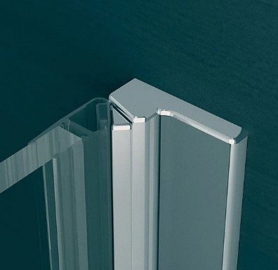 Ronal Drzwi jednoczęściowe lewe na wymiar do1000 x 2000 mm profil chrom szkło przejrzyste PUR1GSM11007