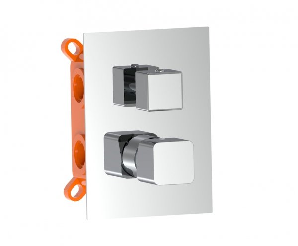 AQG Bateria prysznicowa podtynkowa 3-drożna QB Chrom 01QBE352CR
