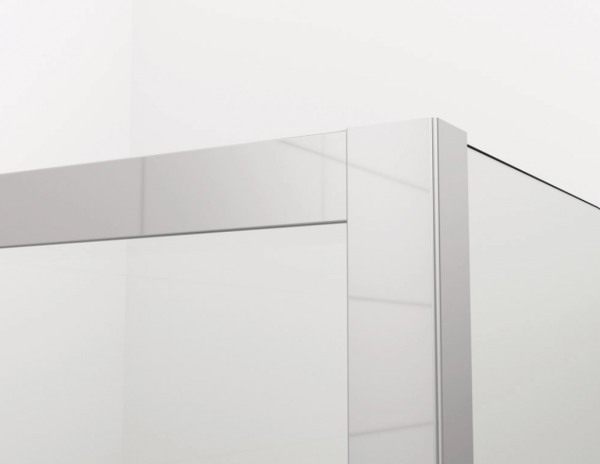 Ronal wejście narożne prawe z drzwiami rozsuwanymi, kabina asymetryczna 120x200 cm, szkło Durlux 200, profile srebrny mat TLSD1200122