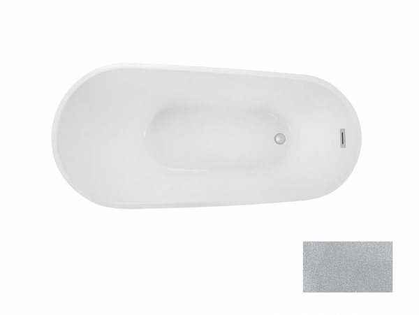 Besco Melody Glam wanna wolnostojąca 170 Złota + maskownica syfonu z przelewem złota WA170MZZ