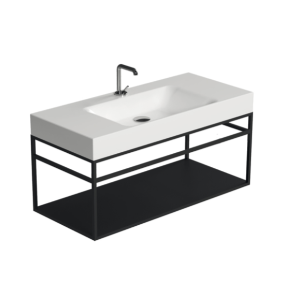 Kerasan 925131 struktura podwiesz. CENTO 100X45 NERO MATT