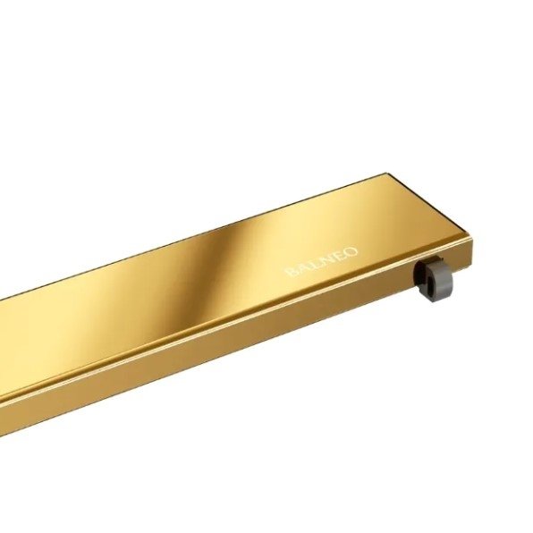 Balneo Duplex Next Mirror Gold Odpływ liniowy 90 cm dwustronny ze stali nierdzewnej szczotkowanej z niskim syfonem i głębokim osadnikiem A0101080102-4