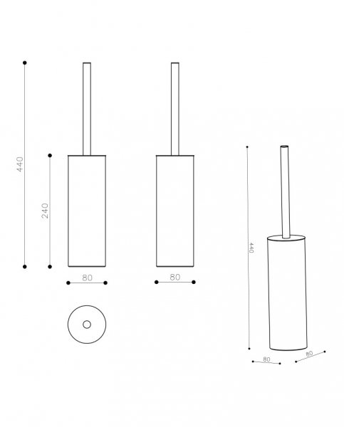 Lavita Szczotka toaletowa wisząca Senso Black Matt 5900378370888
