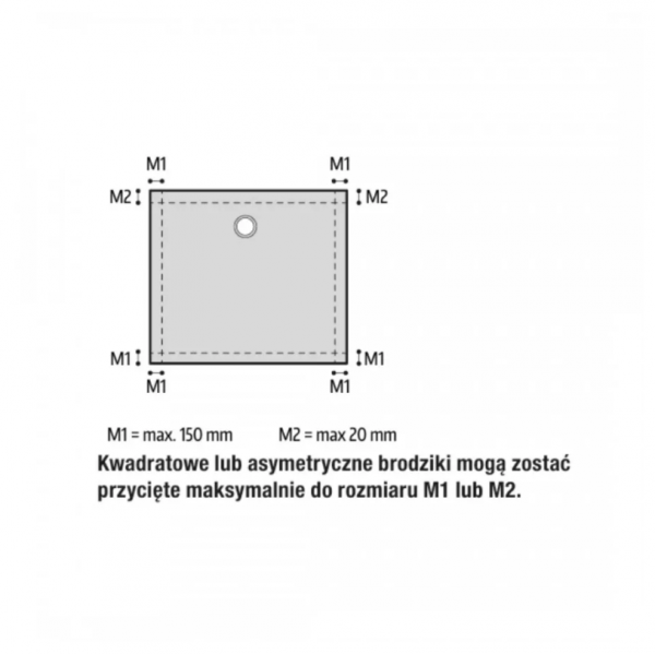 Ronal Air brodzik prostokątny 120x80 cm konglomeratowy antracyt W37A12008017