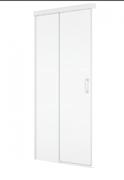Ronal Sanswiss wejście narożne rozsuwane dwuczęściowe prawe 120x200 cm, szkło przezroczyste, profile WHITE LINE biały mat CAE2D1200907